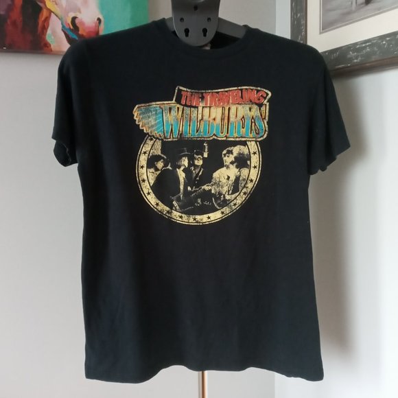 Traveling Wilburys sessions black Band Tee Size Medium - Picture 1 of 7